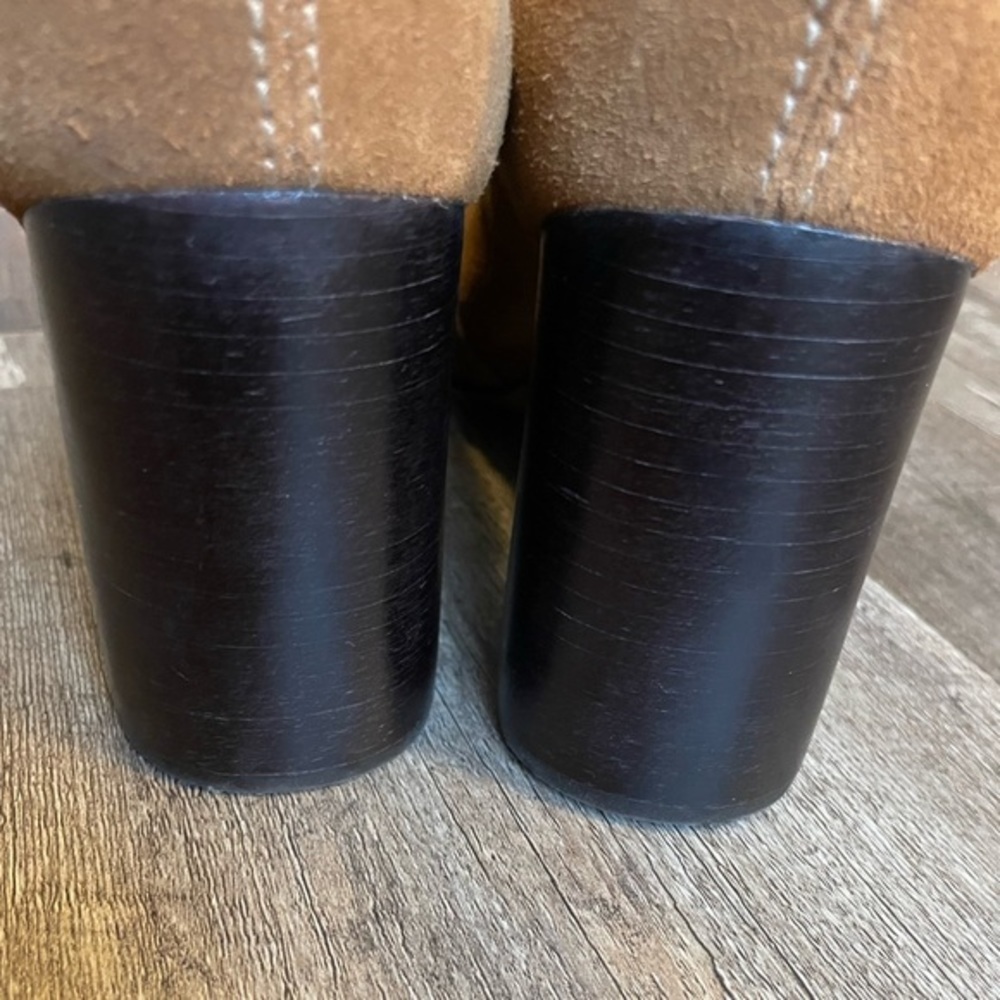 Matisse Lyon Tobacco Suede Open Toe Bootie, Size 7.5 - Picture 8 of 12